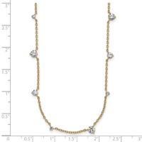 True Origin 14K Yellow Gold 2.38 Carat Lab Grown Diamond VS+ F+ Complete 12 Station Necklace, 18" view 5