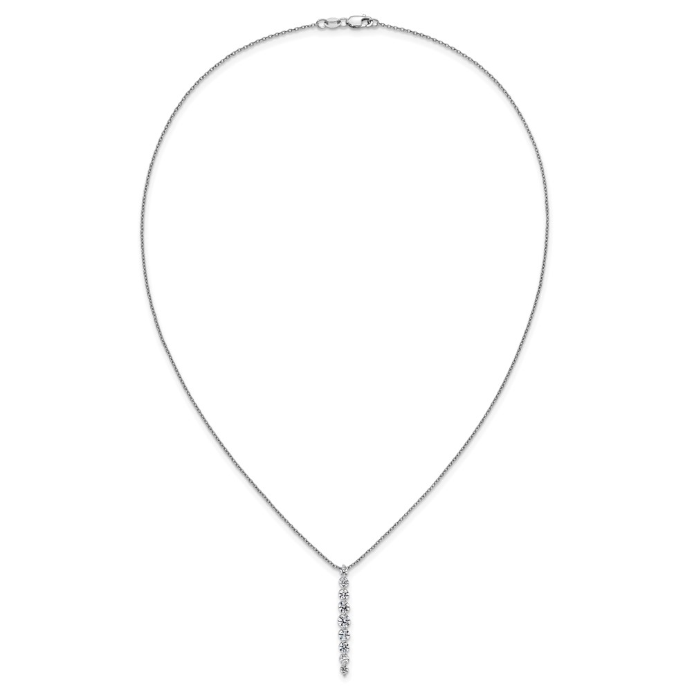 True Origin 14k White Gold 1 carat Lab Grown Diamond VS DEF 18 inch Vertical Slide Necklace (PM11004-100-WLD)