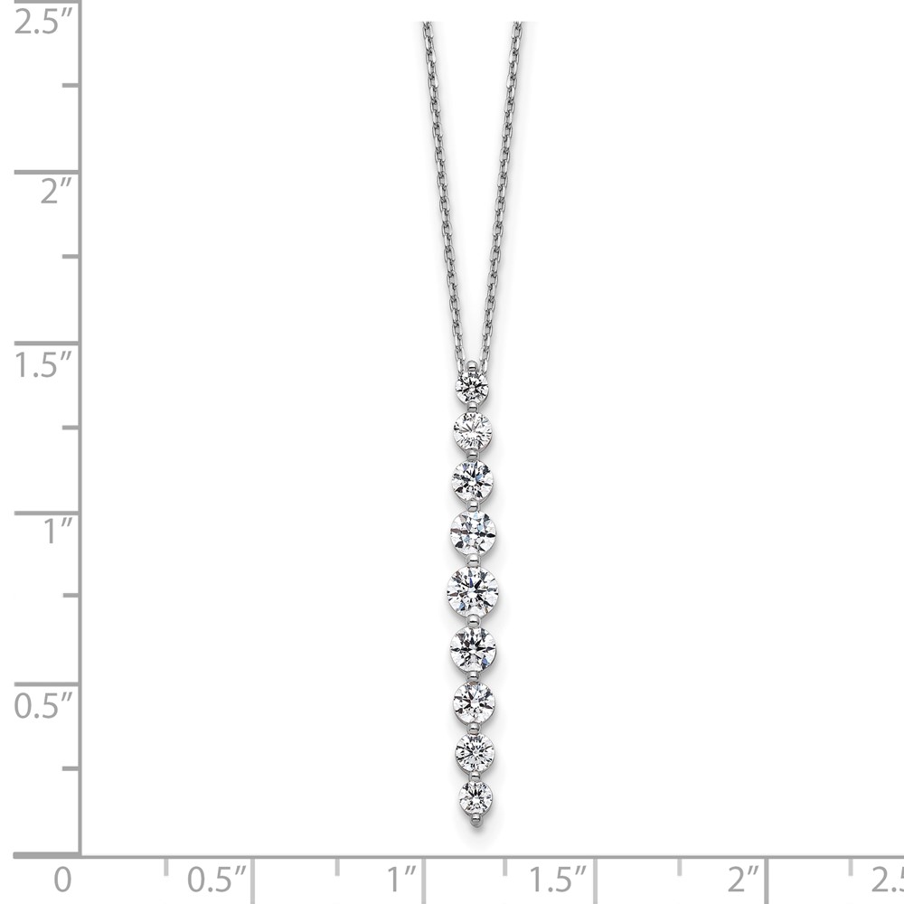 True Origin 14k White Gold 1 carat Lab Grown Diamond VS DEF 18 inch Vertical Slide Necklace (PM11004-100-WLD)
