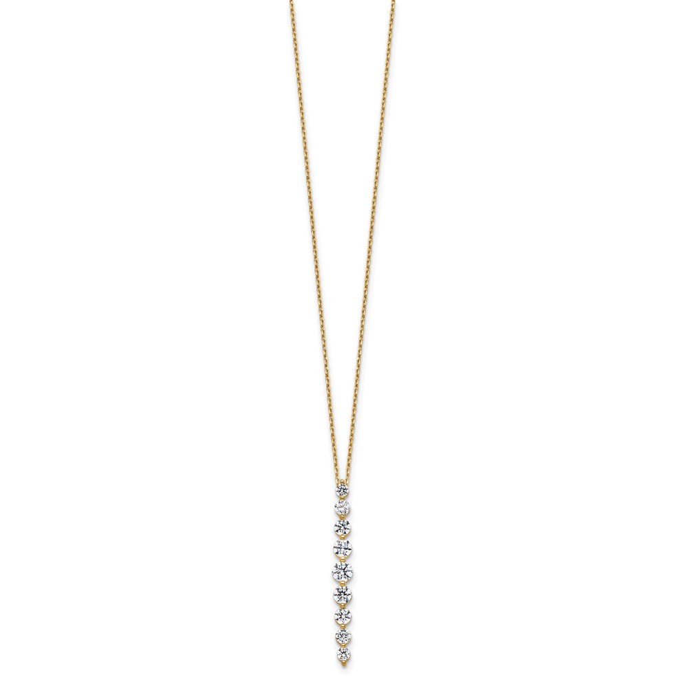 True Origin 14k 1 carat Lab Grown Diamond VS DEF 18 inch Vertical Slide Necklace (PM11004-100-LD)