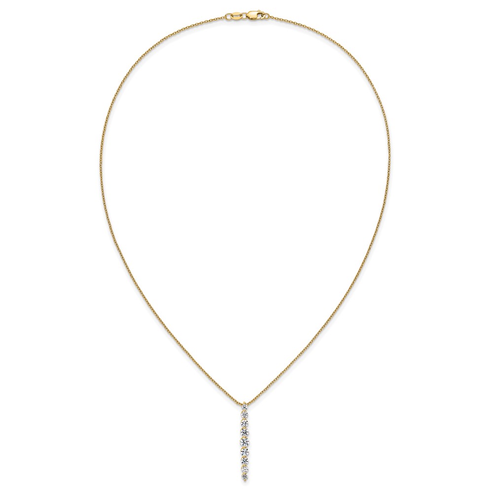 True Origin 14k 1 carat Lab Grown Diamond VS DEF 18 inch Vertical Slide Necklace (PM11004-100-LD)