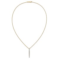 True Origin 14K Yellow Gold 1 Carat Lab Grown Diamond VS+ F+ Complete Vertical Slide Necklace, 18" view 4