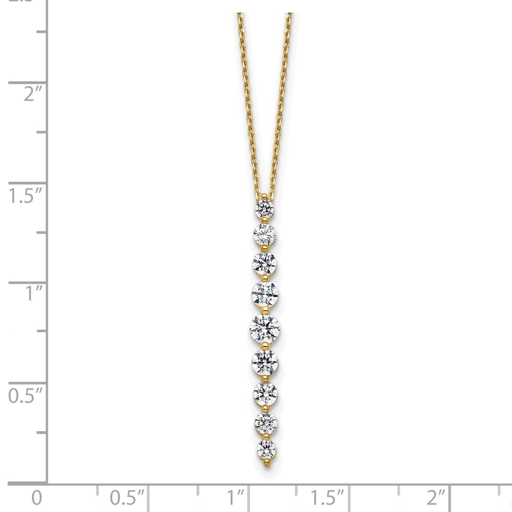 True Origin 14k 1 carat Lab Grown Diamond VS DEF 18 inch Vertical Slide Necklace (PM11004-100-LD)