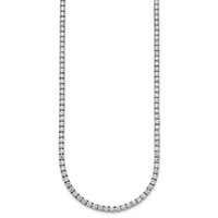 14K White Gold 16.88 Carat Lab Grown Diamond VS SI+ G+ Complete Convertible Tennis Necklace and Bracelet view 2
