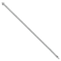 14K White Gold 16.88 Carat Lab Grown Diamond VS SI+ G+ Complete Convertible Tennis Necklace and Bracelet view 3