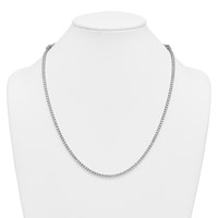 14K White Gold 16.88 Carat Lab Grown Diamond VS SI+ G+ Complete Convertible Tennis Necklace and Bracelet view 4