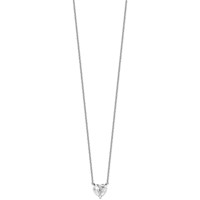14K White Gold Heart Certified Lab Grown VS SI+ G+ Complete Diamond Pendant with Chai view 2