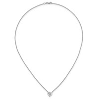 14K White Gold Heart Certified Lab Grown VS SI+ G+ Complete Diamond Pendant with Chai view 4