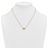 14K Yellow Gold Marquise Certified Lab Grown VS SI+ G+ Complete Dia. Pend with Chain view 3