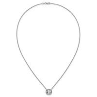 14K White Gold 4 Carat Certified Lab Grown Diamond VS+ F+ Cushion Complete Bezel Set Necklace, 18" view 4
