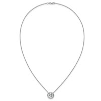 14K White Gold 4 Carat Certified Lab Grown Diamond VS+ F+ Round Complete Bezel Set Necklace, 18" view 4