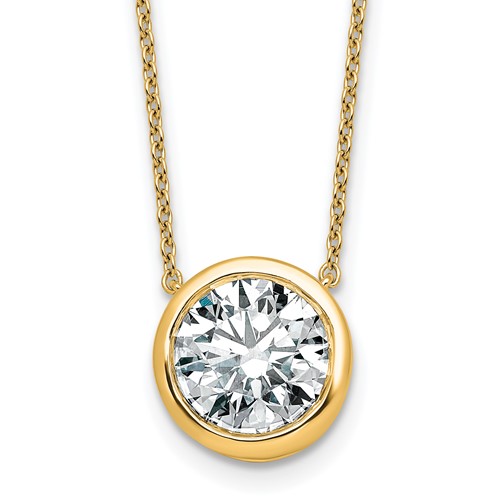 14K Yellow Gold 4 Carat Round Bezel Mounting