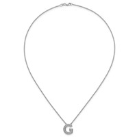 14K White Gold Lab Grown Diamond Vs+f+ Initial G Complete Necklace view 4