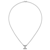 14K White Gold Lab Grown Diamond Vs+f+ Initial I Complete Necklace view 4