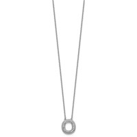14K White Gold Lab Grown Diamond Vs+f+ Initial O Complete Necklace view 2