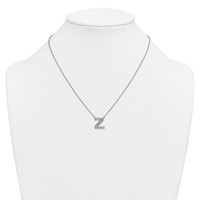 14K White Gold Lab Grown Diamond Vs+f+ Initial Z Complete Necklace view 3