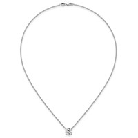 14K White Gold 2.50 Carat Certified Lab Grown Diamond VS+ F+ Round Complete Four Prong Solitaire Necklace, 18" view 4