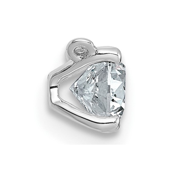 Gold Lab Grown Diamond Solitaire 3-Prong Chain Slide