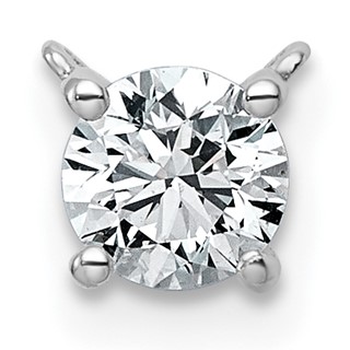 Gold Lab Grown Diamond Solitaire 3-Prong Chain Slide