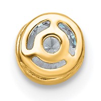 14K Yellow Gold 0.33 Carat Lab Grown Diamond VS+ F+ Round Complete Bezel Set Chain Slide Pendant view 3