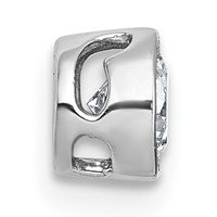 14K White Gold 0.50 Carat Lab Grown Diamond VS+ F+ Round Complete Bezel Set Chain Slide Pendant view 2
