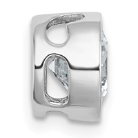 14K White Gold 1.50 Carat Certified Lab Grown Diamond VS+ F+ Round Complete Bezel Set Chain Slide Pendant view 2
