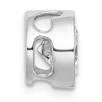 14K White Gold 2 Carat Certified Lab Grown Diamond VS+ F+ Round Complete Bezel Set Chain Slide Pendant view 2