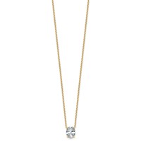 14K Yellow Gold 1.50 Carat Certified Lab Grown Diamond VS+ F+ Oval Complete Four Prong Pendant Necklace, 18" view 2