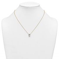 14K Yellow Gold 1.50 Carat Certified Lab Grown Diamond VS+ F+ Oval Complete Four Prong Pendant Necklace, 18" view 3