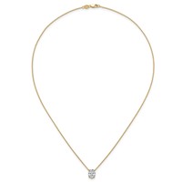 14K Yellow Gold 1.50 Carat Certified Lab Grown Diamond VS+ F+ Oval Complete Four Prong Pendant Necklace, 18" view 4