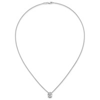 14K White Gold 2.50 Carat Certified Lab Grown Diamond VS+ F+ Oval Complete Four Prong Pendant Necklace, 18" view 4