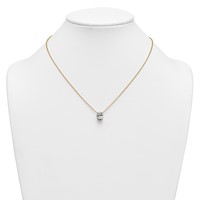 14K Yellow Gold 2.50 Carat Certified Lab Grown Diamond VS+ F+ Oval Complete Four Prong Pendant Necklace, 18" view 3
