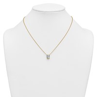 14K Yellow Gold 3 Carat Certified Lab Grown Diamond VS+ F+ Oval Complete Four Prong Pendant Necklace, 18" view 3