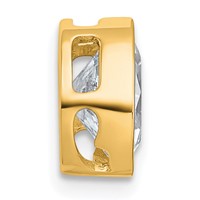14K Yellow Gold 1.50 Carat Lab Grown Diamond VS+ F+ Oval Complete Bezel Set Chain Slide Pendant view 2