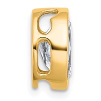 14K Yellow Gold 2 Carat Certified Lab Grown Diamond VS+ F+ Oval Complete Bezel Set Chain Slide Pendant view 2