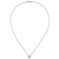 14K White Gold 2 Carat Certified Lab Grown Diamond VS+ F+ Princess Complete Four Prong Pendant Necklace, 18" view 4