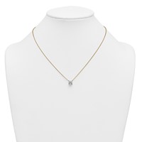 14K Yellow Gold 1.50 Carat Certified Lab Grown Diamond VS+ F+ Cushion Complete Four Prong Pendant Necklace, 18" view 3