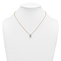 14K Yellow Gold 2.50 Carat Certified Lab Grown Diamond VS+ F+ Radiant Complete Four Prong Pendant Necklace, 18" view 3