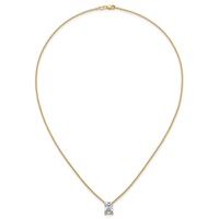 14K Yellow Gold 2.50 Carat Certified Lab Grown Diamond VS+ F+ Radiant Complete Four Prong Pendant Necklace, 18" view 4