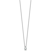 14K White Gold 0.75 Carat Lab Grown Diamond VS+ F+ Pear Complete Three Prong Pendant Necklace, 18" view 2