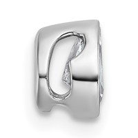 14K White Gold 0.25 Carat Lab Grown Diamond VS+ F+ Pear Complete Bezel Set Solitaire Chain Slide Pendant view 2
