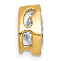 14K Yellow Gold 1.50 Carat Certified Lab Grown Diamond VS+ F+ Pear Complete Bezel Set Solitaire Chain Slide Pendant view 2