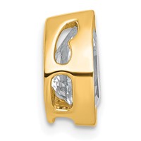 14K Yellow Gold 2 Carat Certified Lab Grown Diamond VS+ F+ Pear Complete Bezel Set Solitaire Chain Slide Pendant view 2