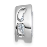 14K White Gold 2.50 Carat Certified Lab Grown Diamond VS+ F+ Pear Complete Bezel Set Solitaire Chain Slide Pendant view 2