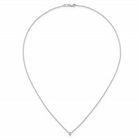 14K White Gold 0.25 Carat Lab Grown Diamond VS+ F+ Heart Complete Three Prong Pendant Necklace, 18" view 4