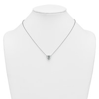 14K Yellow Gold 4 Carat Lab Grown Diamond VS+ F+ Heart Complete Three Prong Pendant Necklace, 18" view 3