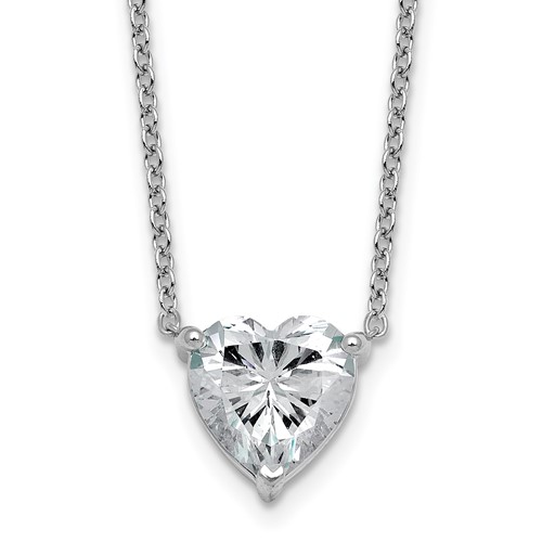 14K Yellow Gold 4 Carat Heart Three Prong Pendant Mounting