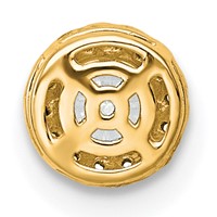 14K Yellow Gold 0.33 Carat Lab Grown Diamond VS+ F+ Round Complete Halo Chain Slide Pendant view 3