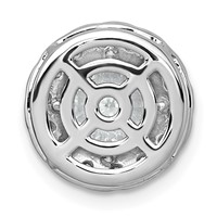 14K White Gold 2.50 Carat Certified Lab Grown Diamond VS+ F+ Round Complete Halo Chain Slide Pendant view 3
