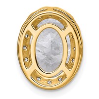 14K Yellow Gold 2.88 Carat Certified Lab Grown Diamond VS+ F+ Round Complete Halo Chain Slide Pendant view 3